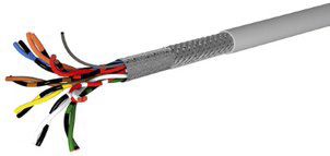 AXINDUS MP22E Datenkabel, 5-paarig 0,22 Mm² Ø 7.9mm, Kupfergeflecht Geschirmt PVC Isoliert Twisted Pair Grau