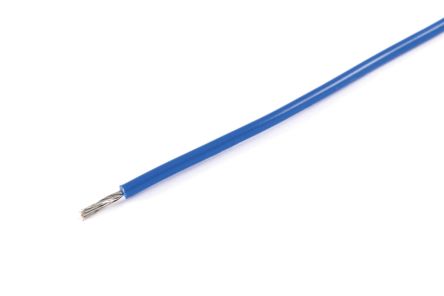 AXINDUS Einzeladerleitung 0,6 Mm², 20 AWG 200m Blau PVC Isoliert Ø 2.4mm 19/0,2 Mm Litzen