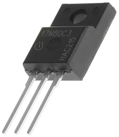 Infineon CoolMOS C3 SPA17N80C3XKSA1 N-Kanal, THT MOSFET 800 V / 17 A 42 W, 3-Pin TO-220 FP