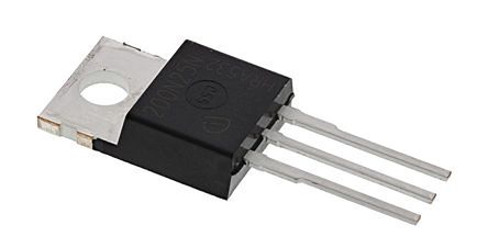 Infineon MOSFET, Canale N, 20 MΩ, 64 A, TO-220, Su Foro