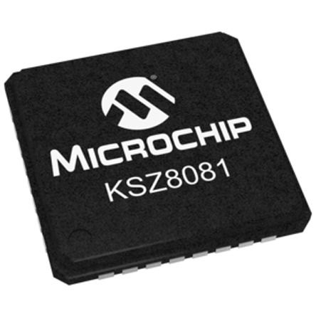 Microchip Transceiver Ethernet, KSZ8081RNBCA-TR, IEEE 802.3, QFN, 32 Broches