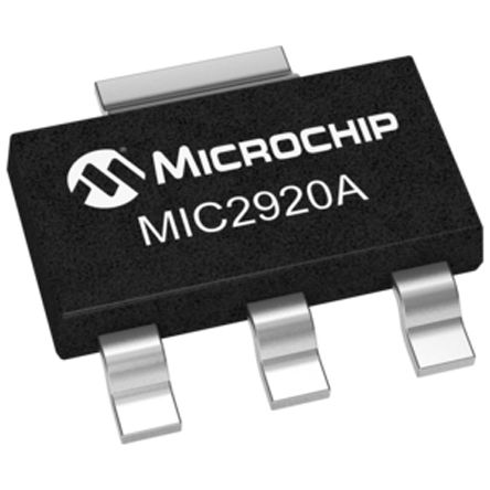 Microchip Regulador De Tensión MIC2920A-12WS-TR, 400mA SOT-223, 3+Tab Pines