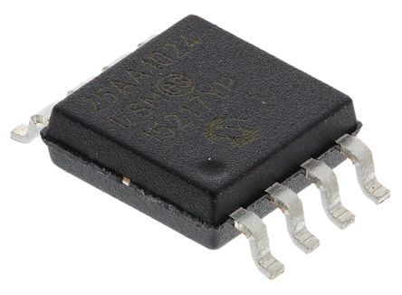 Microchip 1MBit Serieller EEPROM-Speicher, Seriell-SPI Interface, SOIJ, 250ns SMD 128 X 8 Bit, 128 X 8-Pin 8bit