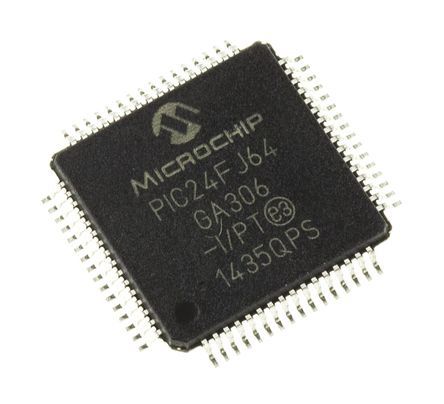 Microchip Microcontrôleur, 16bit, 8 Ko RAM, 64 Ko, 32MHz, TQFP 64, Série PIC24FJ