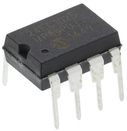 Microchip 1MBit Serieller EEPROM-Speicher, Seriell-I2C Interface, PDIP, 400ns THT 128 X 8 Bit, 128 X 8-Pin 8bit