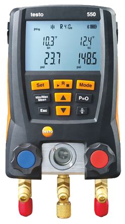 Testo 550 Digital Thermometer, 2 Input Handheld, NTC Type Input