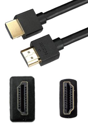RS PRO HDMI-Kabel A HDMI Stecker B HDMI Stecker, 7.5m, Schwarz