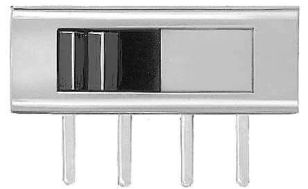 KNITTER-SWITCH Schiebeschalter, 1-poliger Einschalter PCB-Montage 350 MA @ 30 V Dc, Löt-Pin