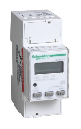 Schneider Electric Acti 9 IEM2000 Energiemessgerät LCD, 8-stellig / 1-phasig, Impulsausgang