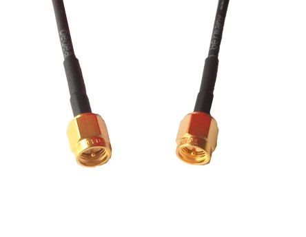 Telegartner Câble Coaxial, RG174, SMA, / SMA, 300mm, Noir