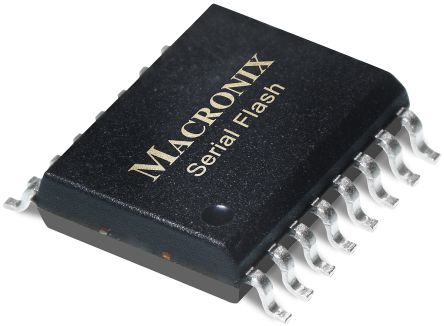 Macronix Memoria Flash, Serie MX25L51245GMI-10G 512Mbit, 128 M X 4 Bits, 256 M X 2 Bits, 512 M X 1 Bits, 8ns, SOP, 16 Pines