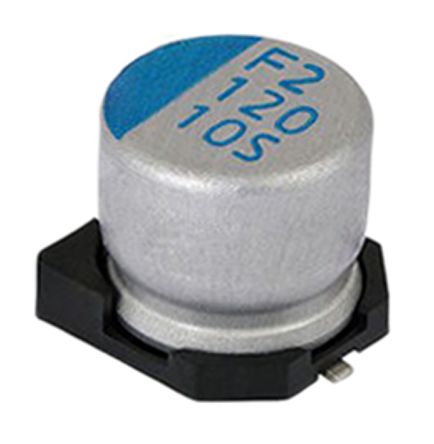 Vishay 180 CPS, SMD Alu-Polymer Leitfähig Kondensator 1500μF ±20% / 6.3V Dc X 12.6mm X 10.4mm, Bis 105°C