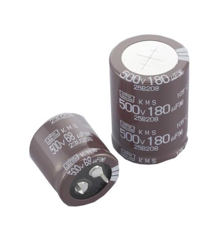 CHEMI-CON KMS Snap-In Aluminium-Elektrolyt Kondensator 820μF ±20% / 200V Dc, Ø 22mm X 45mm, Bis 105°C