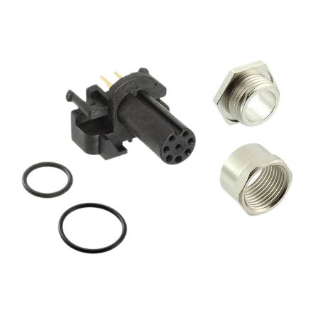 TE Connectivity Circular Connector, 8 Contacts, PCB Mount, M12 Connector, Socket, Female, IP68, M12 Series