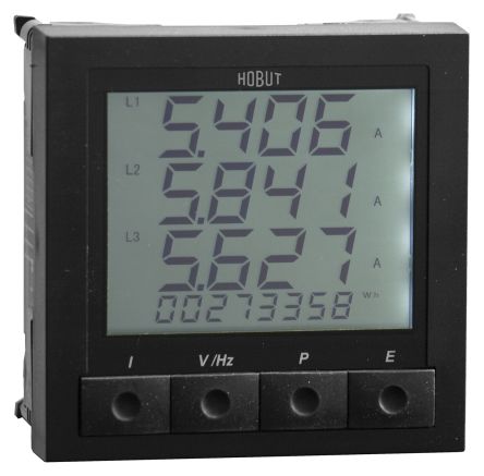 HOBUT M850 LCD Digital Power Meter, 92mm x 92mm, 4-Digits, 3 Phase