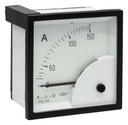 HOBUT Ampèremètre Analogique De Panneau V C.a. Série D72SD, Echelle 0/150A For 150/5A CT, 72mm X 72mm