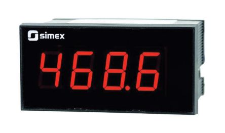 Simex LED Einbaumessgerät H 45mm B 91mm 4-Stellen T. 96.5 (IP67) Mm, 88 Mm 20 Mm Ziffernhöhe