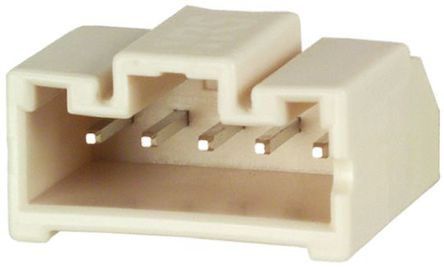 Hirose Conector Macho Para PCB Ángulo De 90° Serie DF1E De 5 Vías, 1 Fila, Paso 2.5mm, Para Soldar, Montaje En Orificio