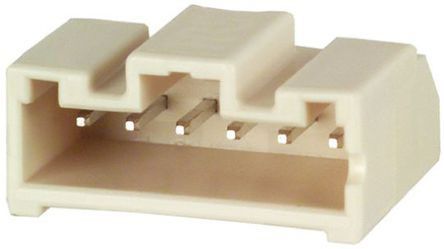 Hirose DF1E Leiterplatten-Stiftleiste Gewinkelt, 6-polig / 1-reihig, Raster 2.5mm, Kabel-Platine,