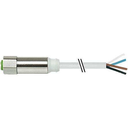 RS PRO Câble D'actionneur 4 Conducteurs, M12 Femelle Pré-câblé, 5m