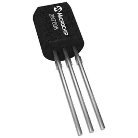 Microchip 2N7008-G N-Kanal, THT MOSFET 60 V / 230 MA 1 W, 3-Pin TO-92