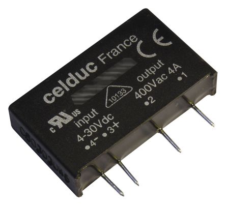 Celduc Relais Statique SK, 5 A, Montage Sur CI, 10 V C.c., 460 V C.a.