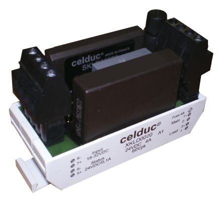 Celduc Relais Statique XK, 4 A, Rail DIN, 32 V C.c., 40 C. C.