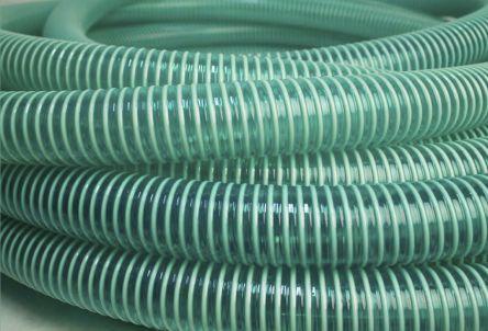 RS PRO Hose Pipe, PVC, 38mm ID, 45.4mm OD, Green, 10m