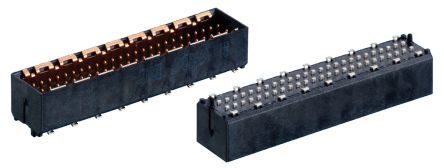 ERNI Conector Macho Para PCB Serie MicroSpeed De 50 Vías, 2 Filas, Paso 1.0mm, Para Soldar, Montaje Superficial