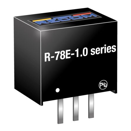 Recom R-78E-1.0 Schaltregler, Eingang 7 → 28V Dc / Ausgang 3.3V Dc, 1 Ausg., 1A, Durchsteckmontage