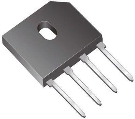 Vishay Brückengleichrichter, 1-phasig 6A 800V THT 1V GBU 4-Pin 5μA Siliziumverbindung