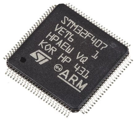Stm32f407vet6 Stmicroelectronics Stm32f407vet6 32bit Arm Cortex M4f Microcontroller Stm32f 168mhz 512 Kb Flash 100 Pin Lqfp Rs Components