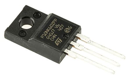 STMicroelectronics MOSFET, Canale N, 750 MΩ, 10 A, TO-220FP, Su Foro