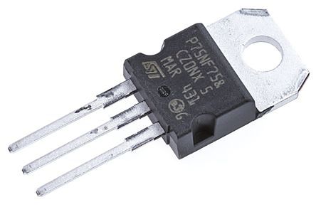 STMicroelectronics MOSFET STP75NF75, VDSS 75 V, ID 80 A, TO-220 De 3 Pines,, Config. Simple