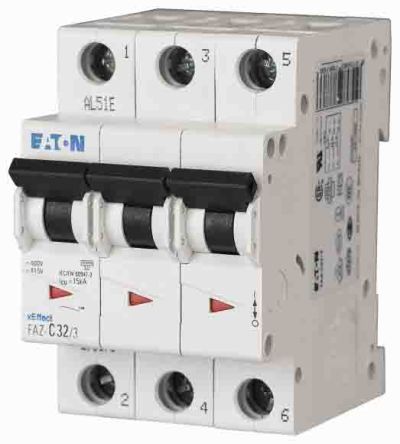 Eaton Moeller MCB Leitungsschutzschalter Typ D, 3-polig 63A 240 → 415V, Abschaltvermögen 10 KA XEffect