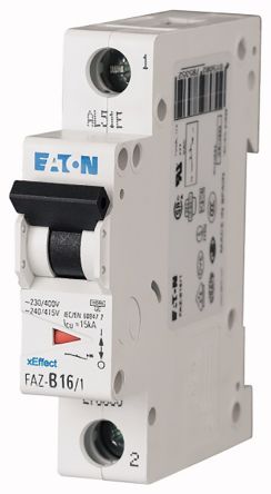 Eaton Moeller MCB Leitungsschutzschalter Typ B, 1-polig 16A 240V, Abschaltvermögen 10 KA XEffect