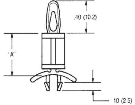 Essentra Leiterplattenträger Nylon Träger 4.8mm X 23.4mm, Auflage 14.3mm, Ø 4mm Für PCB-Stärke 1.57mm
