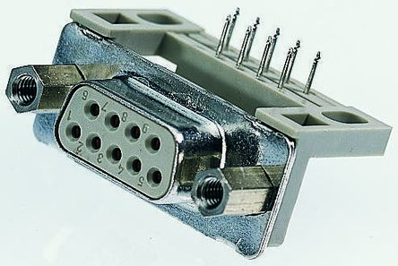 Provertha TMC Sub-D Steckverbinder Stecker Abgewinkelt, 9-polig / Raster 2.75mm, Durchsteckmontage Lötanschluss