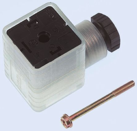 Hirschmann GDML 2P+E DIN 43650 A, Female Solenoid Valve Connector, With Indicator Light, 24 V Voltage