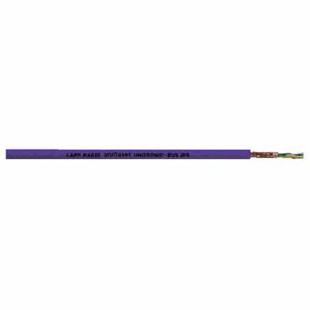 Lapp UNITRONIC BUS IBS Data Cable, 2 Cores, 0.22 Mm², Screened, Purple PVC Sheath, 24 AWG