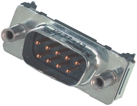 Provertha TMC Sub-D Steckverbinder Stecker Abgewinkelt, 25-polig / Raster 2.76mm, SMD Lötanschluss