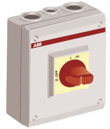 ABB Trennschalter 3-polig 23A Rot IP 65 22kW 690V Ac 3-phasig 2 Schließer/2 Öffner