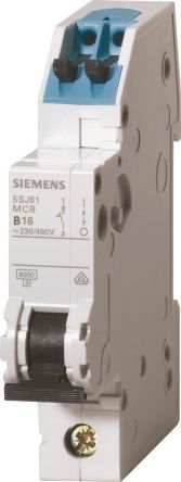 Siemens 5SJ6 MCB Leitungsschutzschalter Typ B, 3-polig 13A 230V, Abschaltvermögen 6 KA Sentron DIN-Schienen-Montage