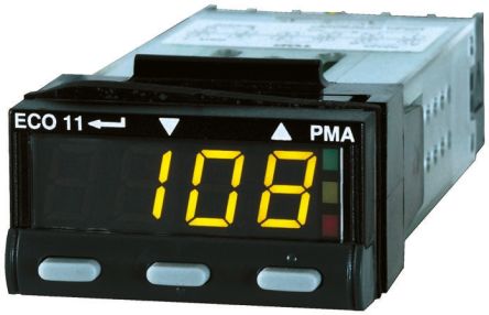 P.M.A PMA ECO 11 PID Temperaturregler, 2 X Relais, Halbleiterrelais Ausgang, 90 → 264 V Ac, 48 X 24mm