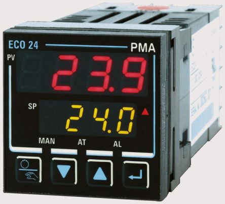 P.M.A PMA ECO 24 PID Temperaturregler, 3 X/ Strom, Widerstandsthermometer, Thermoelement, Spannung Eingang, 100 →