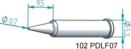 Ersa Lötspitze 0,7 Mm Konisch Serie 102 Für I-Tool