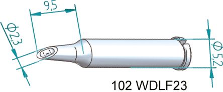 Ersa Punta De Soldadura, Tipo Recto, Serie 102, Punta De 2,3 Mm, Para Usar Con I-Tool