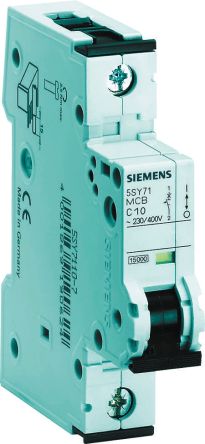 Siemens Disjoncteur 5SY7 1P, 1.6A, Pouvoir De Coupure 15 KA, Montage Rail DIN
