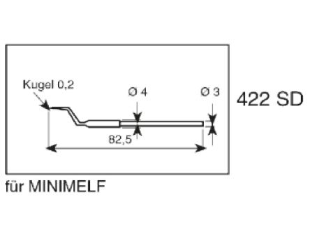 Ersa 0422SD Tz-Entlötspitze 0.2mm, Für Digital 2000 A Mit Chip-Werkzeug, I-CON2 C Mit Chip-Werkzeug-Entlötpincette,