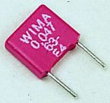 WIMA MKS2 Folienkondensator 33nF ±10% / 63 V Ac, 100 V Dc, THT Raster 5mm